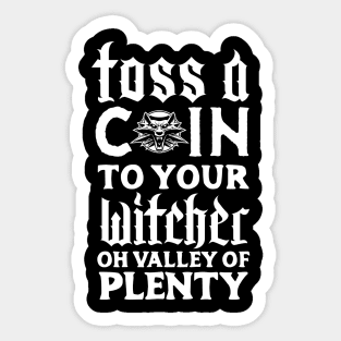 Toss a Coin to Your Witcher Sticker